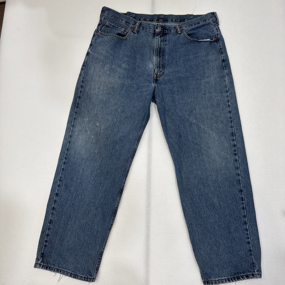 Levis Mens Straight Leg Jeans Blue Medium Wash Denim Pants Regular Fit